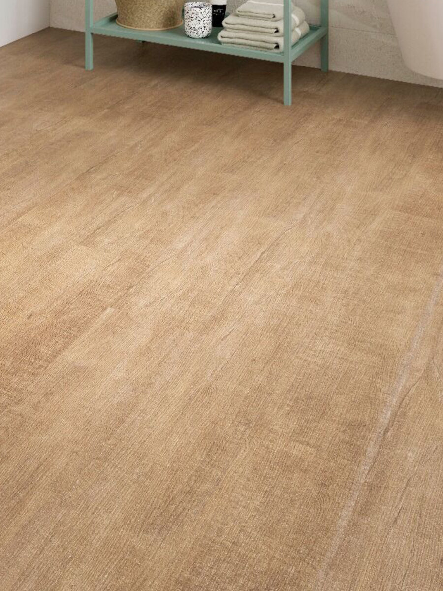 Warm Maple Effect Luxury Vinyl Tile (SPC) - 1219x177 (1mm attached underlay)